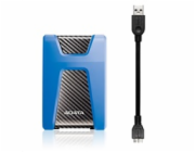 ADATA Externí HDD 1TB USB 3.1 DashDrive Durable HD650, modrý (gumový, nárazu odolný)