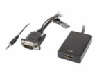 Lanberg HDMI AV adaptér - D-Sub (VGA) + Jack 3,5 mm černý...