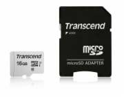 TRANSCEND MicroSDHC karta 16GB 300S, UHS-I U1 + adaptér