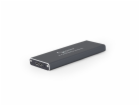 GEMBIRD externí box pro M.2 disky, USB 3.0, hliník, černá