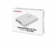 AXAGON RSS-M2SD, SATA - M.2 SATA SSD, interní 2.5" ALU box, stříbrný