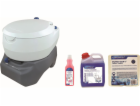 Toaleta chemická WC Portable 20l Combo přenosná bílošedá