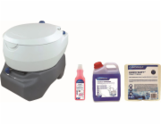 Toaleta chemická WC Portable 20l Combo přenosná bílošedá