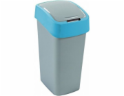 Curver® FLIP BIN 45 litrů, šedá/stříbrná/modrá, na odpadky