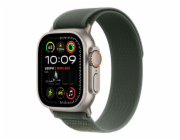 Apple Watch 49mm zelený Trailový tah - S/M - provedení z černého titanu MXTN3ZM/A
