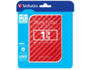 VERBATIM Externí HDD 1TB Store  n  Go Portable Hard Drive USB 3.0, Red GEN II