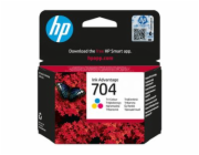 HP 704 Tri-color Original Ink Advantage Cartridge inkoustová náplň 1 kusů Originální Azurová, Purpurová, Žlutá