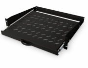 DIGITUS 2U výsuvná police na skříňky od hloubky 450 mm 88x483x352 mm, do 30 kg, černá (RAL 9005)
