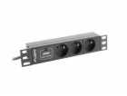 LANBERG POWER STRIP RACK 10" (1U, 16A, 3X 230V PL)