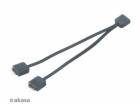 AKASA - RGB LED kabel-splitter adresovatelný 12 cm