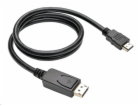 C-TECH kabel DisplayPort/HDMI, 3m, černý