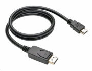 C-TECH kabel DisplayPort/HDMI, 3m, černý