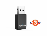 Tenda U9 WiFi AC650 USB Adapter, 633 Mb/s (433 + 200 Mb/s), 802.11 ac/a/b/g/n, OS Win XP/7/8/10/11