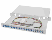 Digitus LWL-Spleißbox, bestückt, 6x LC-APC DX, OS2 (grau)
