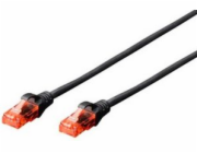 Digitus Ecoline Patch Cable, UTP, CAT 6e, AWG 26/7, černý 1m, 1ks