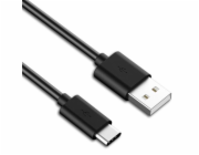 PremiumCord Kabel USB 3.1 C/M - USB 2.0 A/M, rychlé nabíjení proudem 3A, 10cm, černá