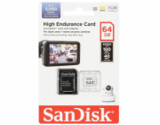 SanDisk High Endurance/micro SDXC/64GB/100MBps/UHS-I U3 / Class 10/+ Adaptér