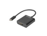 Lanberg USB adaptér Lanberg USB TYP-C (M) -HDMI (F) adaptér 15cm Černý
