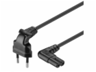 PREMIUMCORD Kabel síťový 230V k magnetofonu se zahnutými ...
