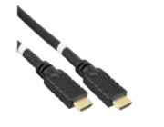 PremiumCord HDMI High Speed with Ether.4K@60Hz kabel se zesilovačem,30m, 3x stínění, M/M, zlacené konektory