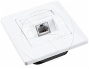 Solarix Eth.Zás. CAT5E STP 1 x RJ45 pod omítku bílá  SX9-1-5E-STP-WH