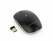 GEMBIRD myš MUSW-4B-01, černá, bezdrátová, USB nano receiver