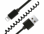 GEMBIRD Kabel USB A Male/Lightning Male, 1,5m, černý, kroucený