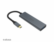 AKASA Hub USB-C 4x USB 3.0 port, Aluminium