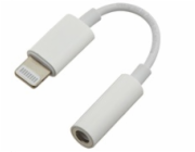 PREMIUMCORD Apple Lightning audio redukční kabel na 3.5 mm stereo jack/female, bílý