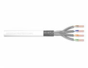 DIGITUS kábel Cat7 S/FTP, drôt, 305m, box, AWG 26/1, 600MHz, Dca, LSZH-3, bílá RAL9003