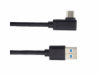 PREMIUMCORD Kabel USB typ C/M zahnutý konektor 90° - USB ...