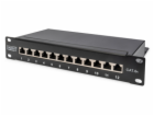 Digitus "10" patch panel DN-91612S-EA, 12 portů, Cat.6a"