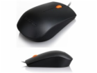Lenovo 300/Kancelářská/Optická/1 600 DPI/Drátová USB/Černá