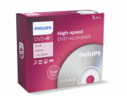 1x5 Philips DVD+R 8,5GB DL 8x JC