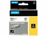 Dymo Rhino IND ORIGINAL teplem smrštitelná bužírka 6mm x 1,5m, černá na bílé, etiketa smršťovací bužírka