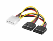Goobay Power SATA kabel MOLEX (M) - S-ATA (F) x2 13cm 68524 - 68524
