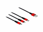 DeLOCK USB nabíjecí kabel, USB-A zástrčka > USB-C + Micro...