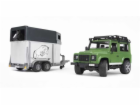 Bruder LAND ROVER s přepravníkem na koně