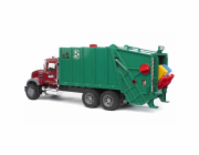BRUDER MACK Žulové popelářské auto (zeleno-červené)