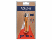 Opinel kapesni nuz c.08 zaviraci  karbonova cepel drevena rukojet