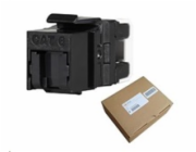 Solarix MULTIPACK 24 ks - rychlozařezávací keystone CAT6 UTP RJ45 černý SXKJ-6-UTP-BK-NA