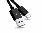 PremiumCord Kabel USB 3.1 C/M - USB 2.0 A/M, Super fast charging 5A, černá, 1m