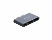 CANYON replikátor portů DS-1, 3v1, pro Apple Mackbook s Thunderbolt 3 (USB-C 100W)