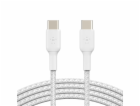 Belkin USB-C na USB-C kabel, 1m, bílý - odolný