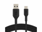 Belkin kábel Boost Charge Braided USB-A to USB-C 3m - Black
