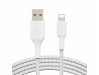 Belkin CAA002bt1MWH oplétaný USB-A - Lightning, 1m, bílý ...