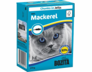 BOZITA Masové kousky s makrelou v želé – vlhké krmivo pro kočku – 370g
