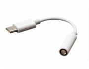 AKASA adaptér USB Type-C na 3.5 mm headphone jack adapter, 10cm, bílá