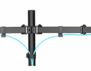 Digitus držák na dva monitory 15-32 ", 2x 8 kg (max.), Černé  VESA: 75 x 75, 100 x 100