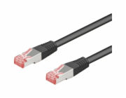 Goobay Propojovací kabel Cat.6 S/STP (černý, 10 metrů)